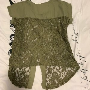 Olive green top